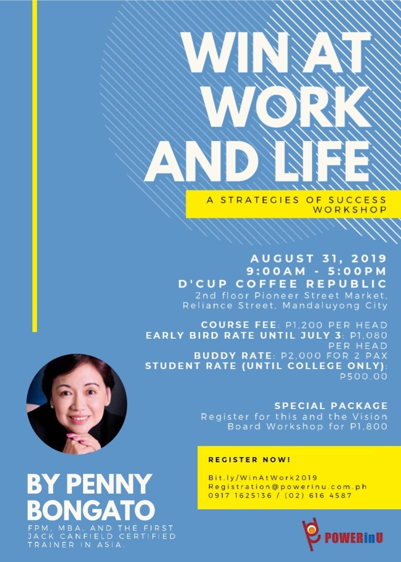 Win At Work and Life SOS FLYER Aug 31 2019