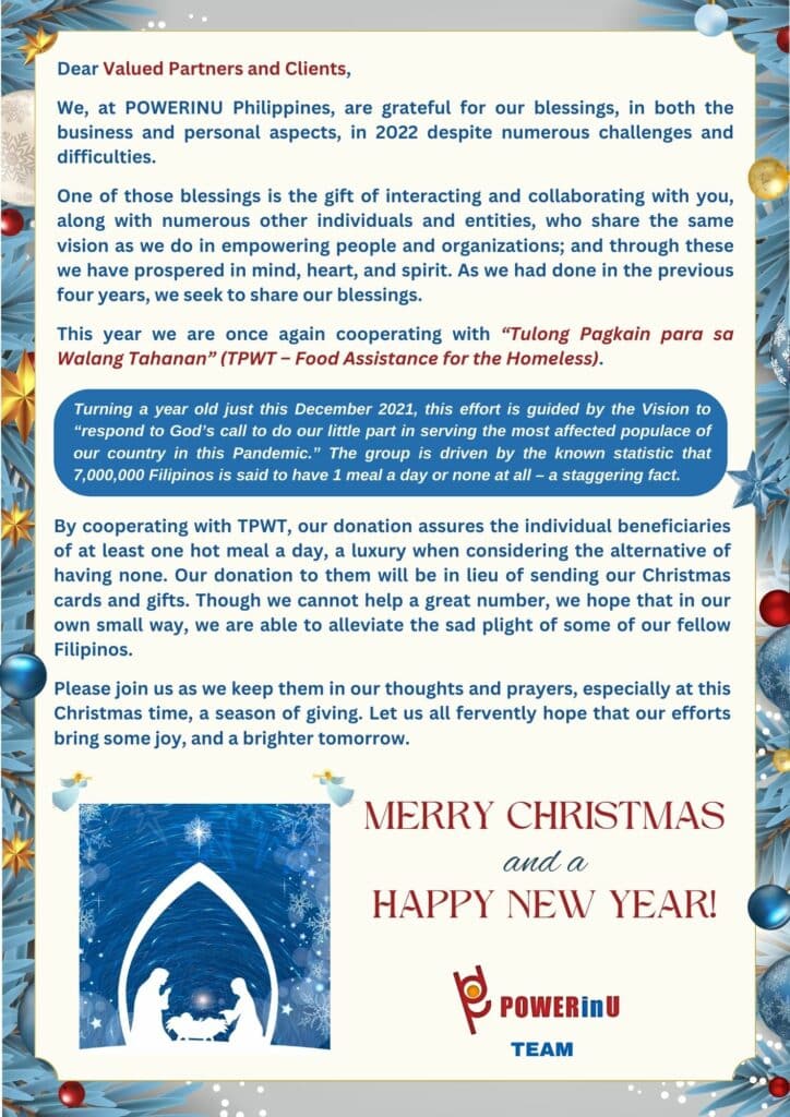POWERinU wishes you the Merriest Christmas & a Joyous 2023!