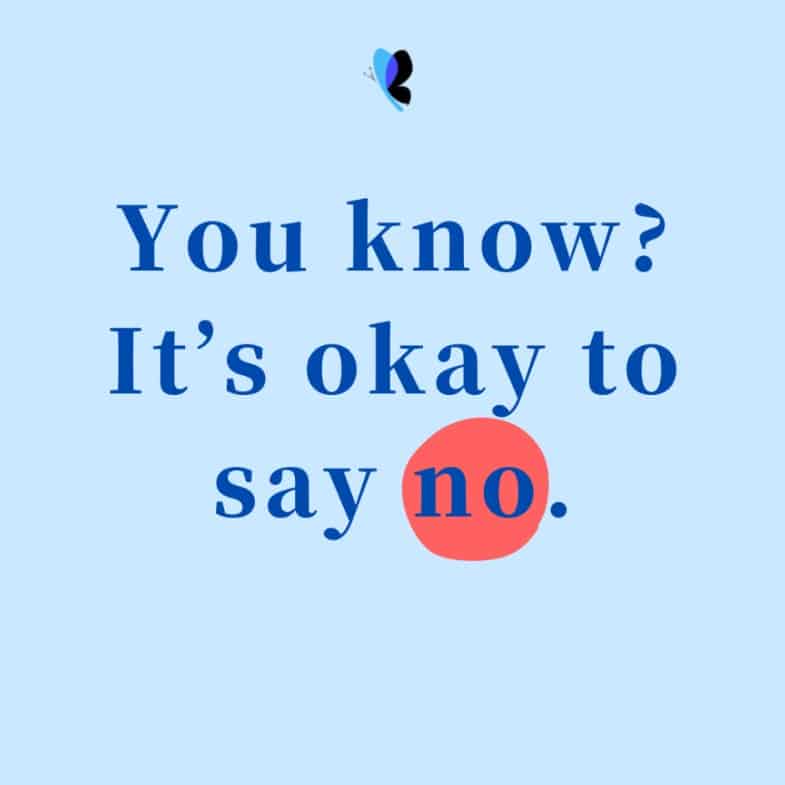 say no