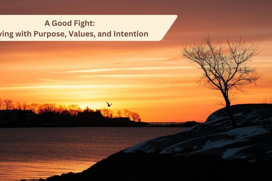 A Good Fight Living with Purpose Values and Intention